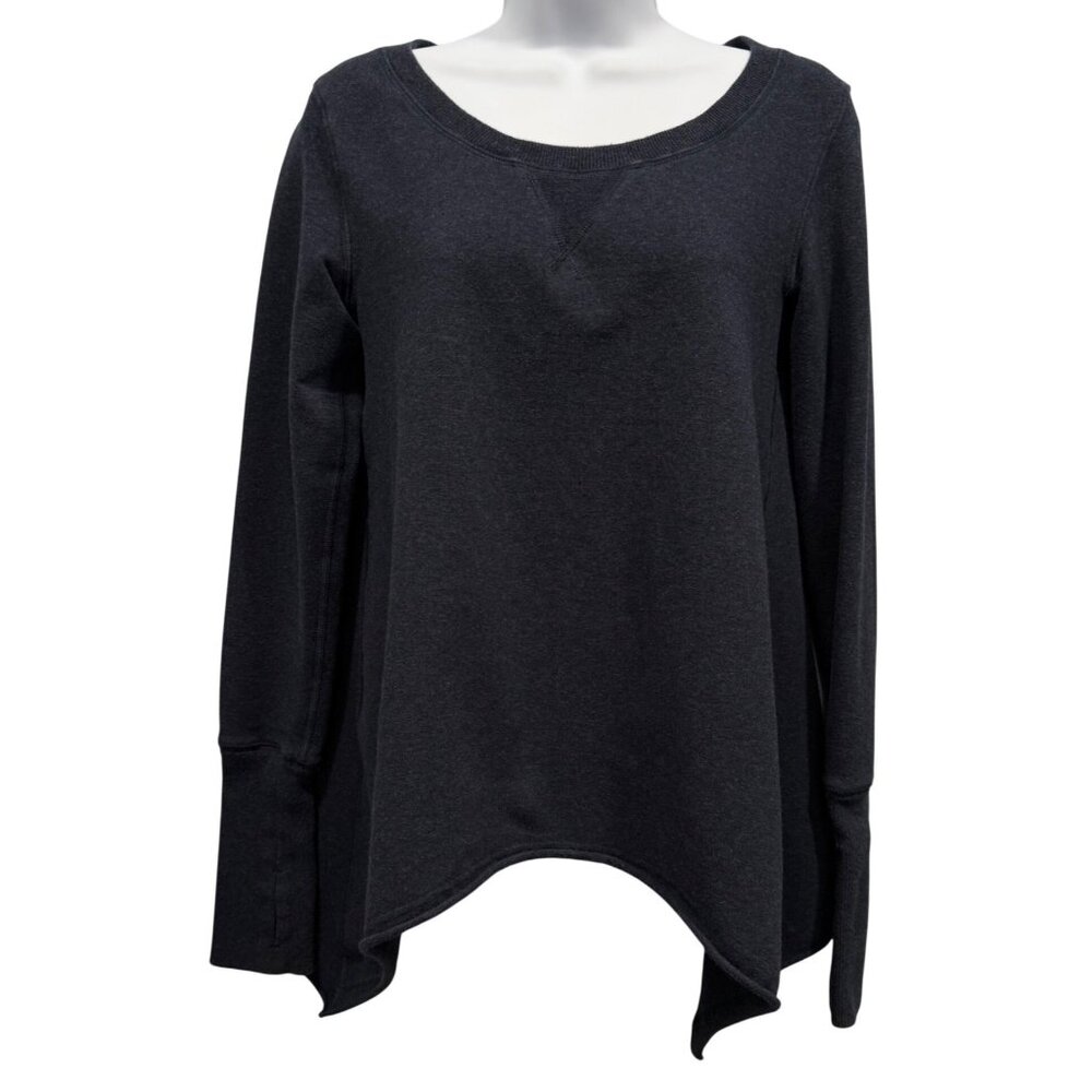 Lululemon Tea Lounge Pullover Asymmetric Sweatshirt Navy Cozy Workout‎ Womens 6*